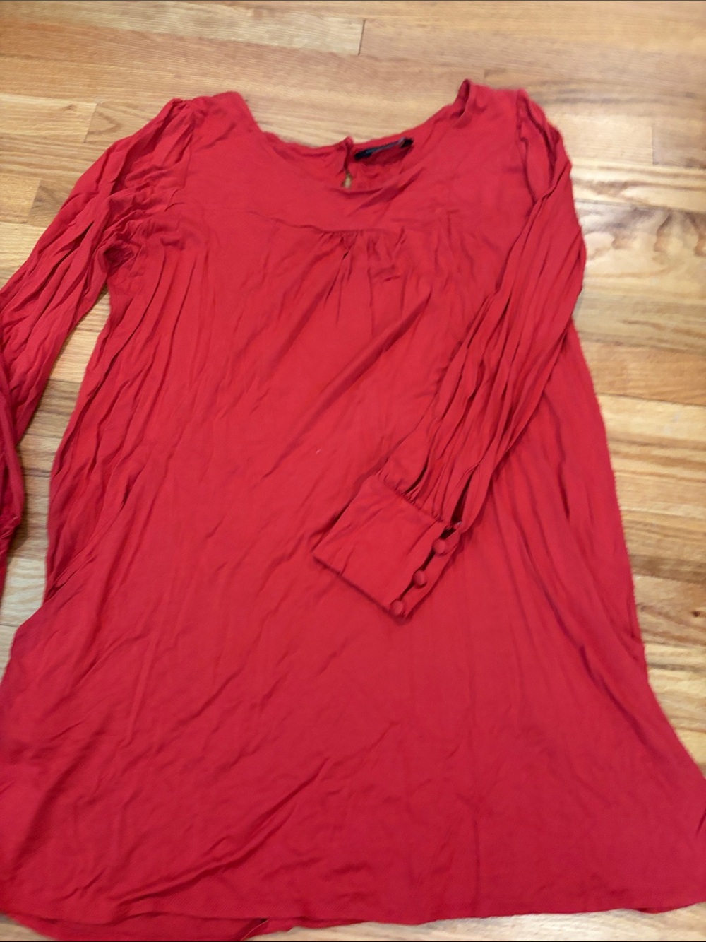 Dorothy Perkins Red Long-Sleeve Tunic Top